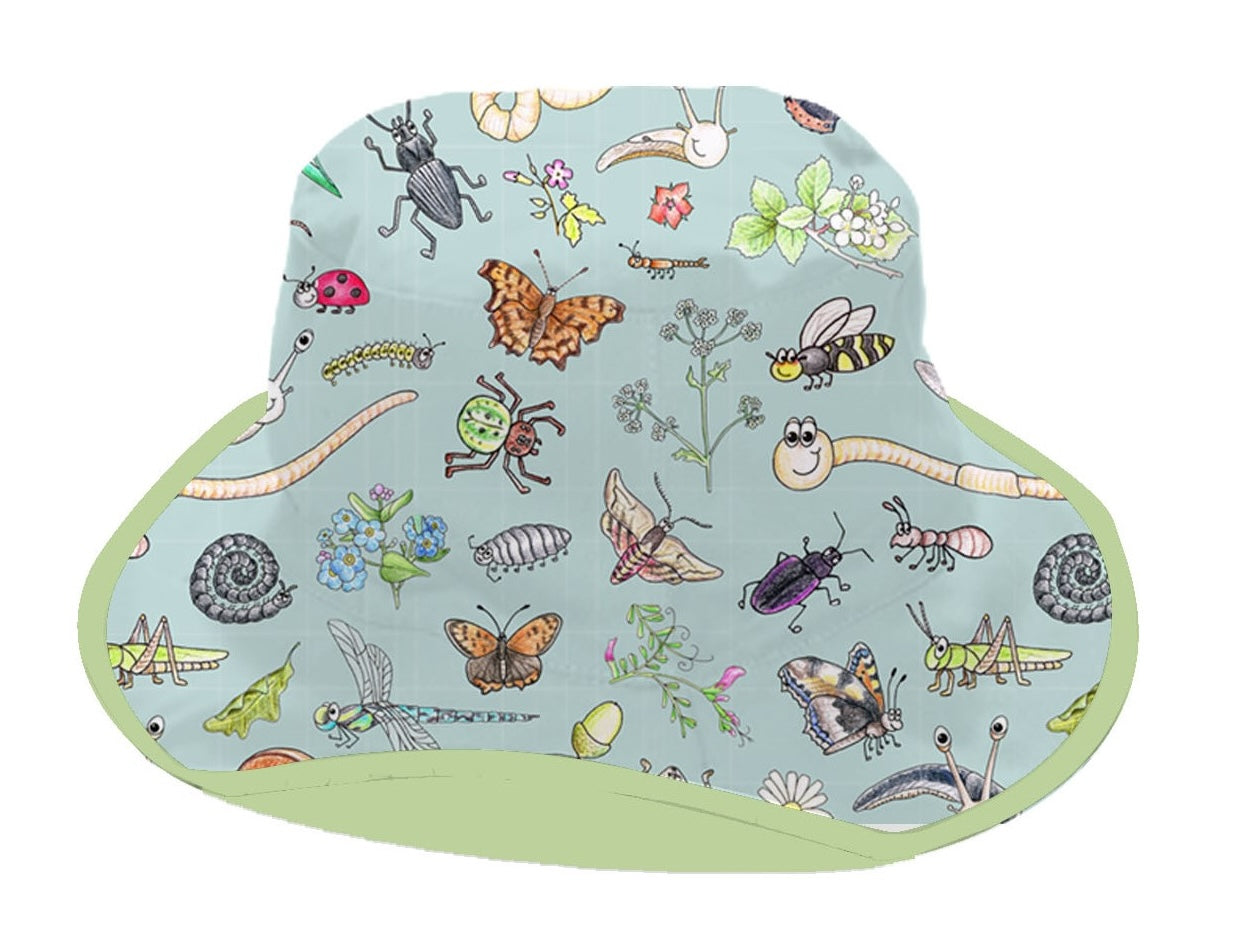 Little Nature Explorers Child's Reversible Cotton Sun Hat