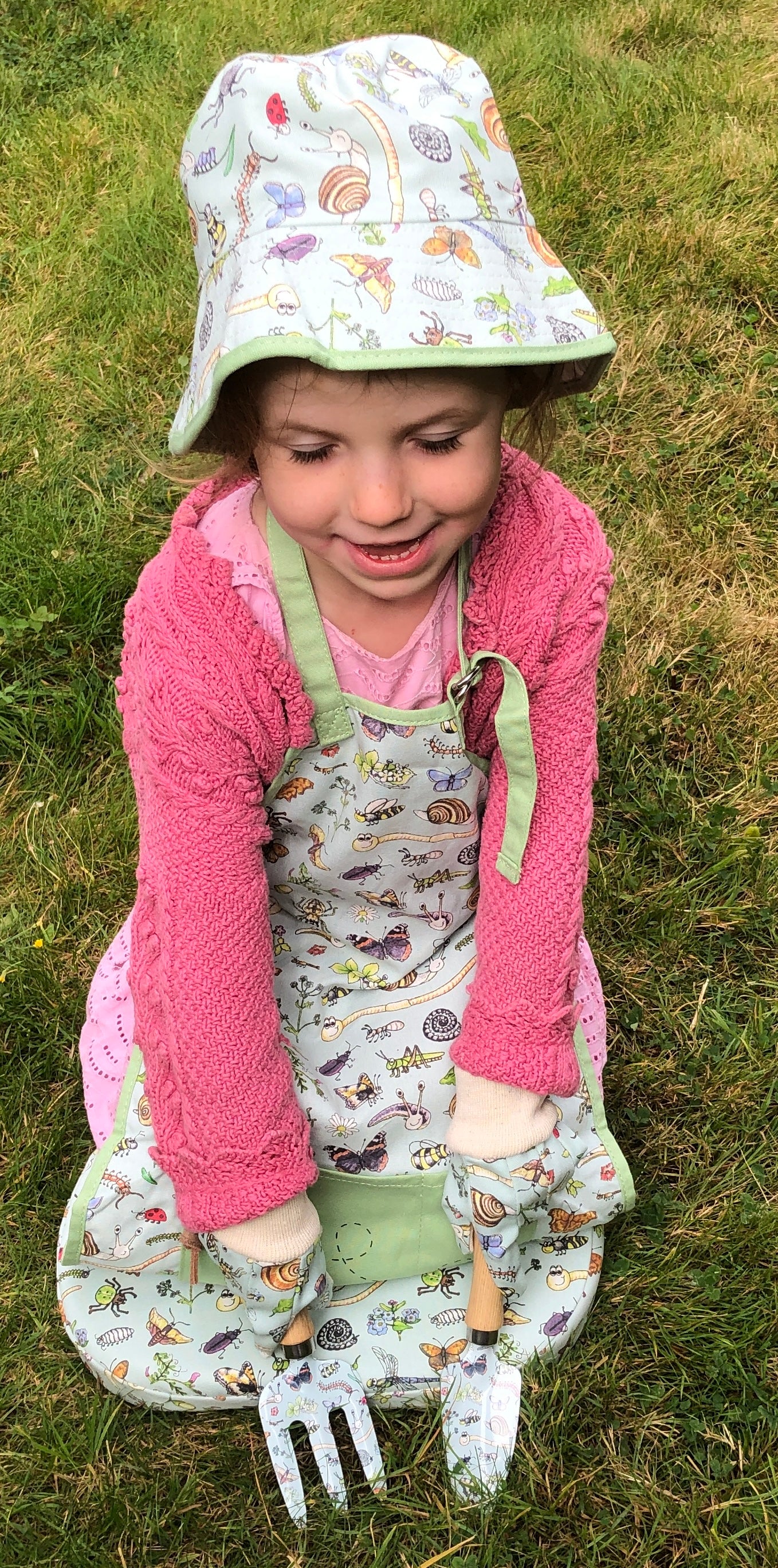 Children's Garden Tool Bag, Hand Tools and Plant Markers Gift Set