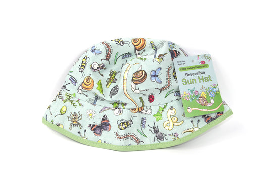 Little Nature Explorers Child's Reversible Cotton Sun Hat