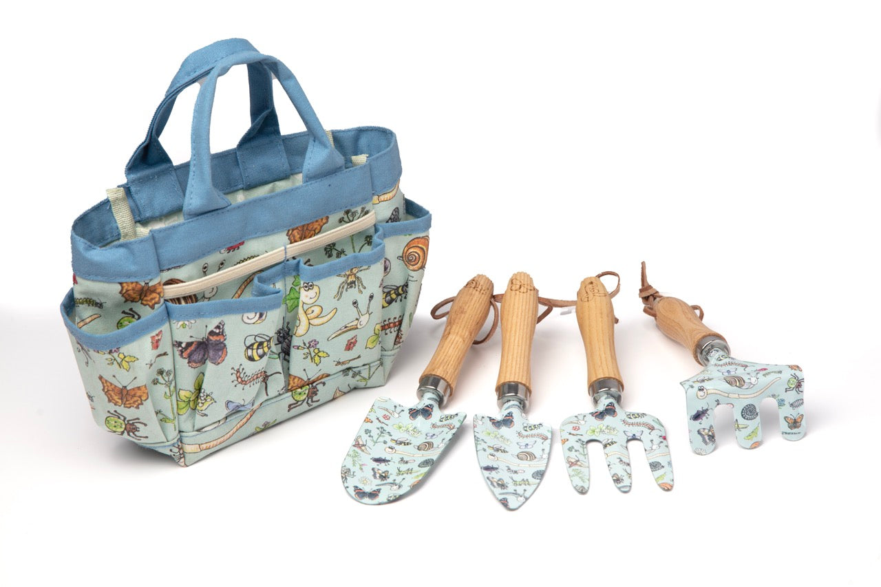 Children's Garden Tool Bag and Hand Tools Gift Set